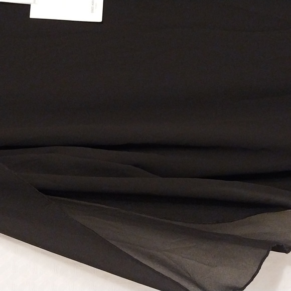 NWT Grace Karin black dress w/sheer overlay & 3/4 slit sleeves size L - Picture 4 of 9